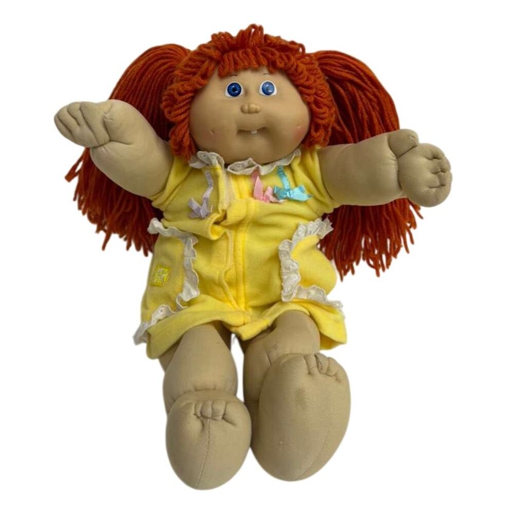 Cabbage Patch Kids  Vintage Cabbage Patch Kids Red Yarn Hair Girl Doll 1980s